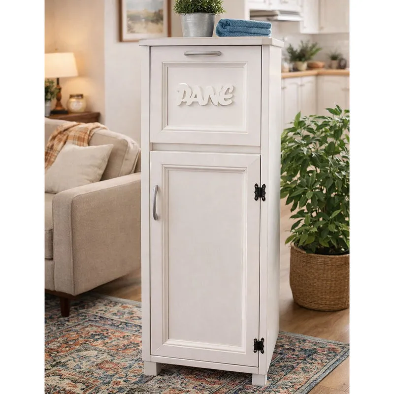 Carrello Da Cucina Slim Con Anta Bianco