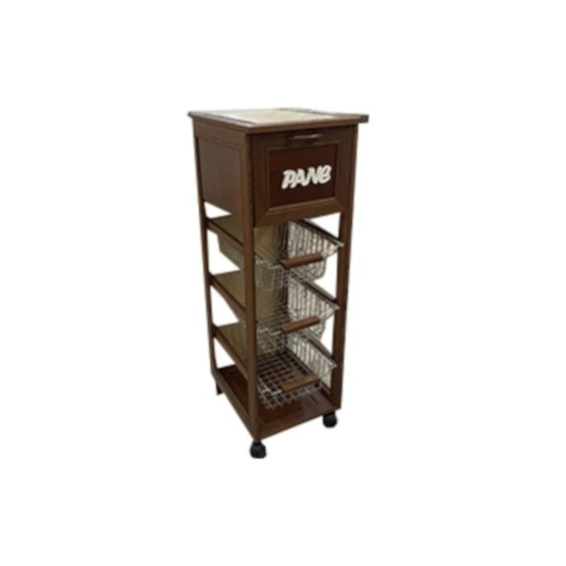 Carrello Da Cucina Slim Noce 39x29x81,5cm