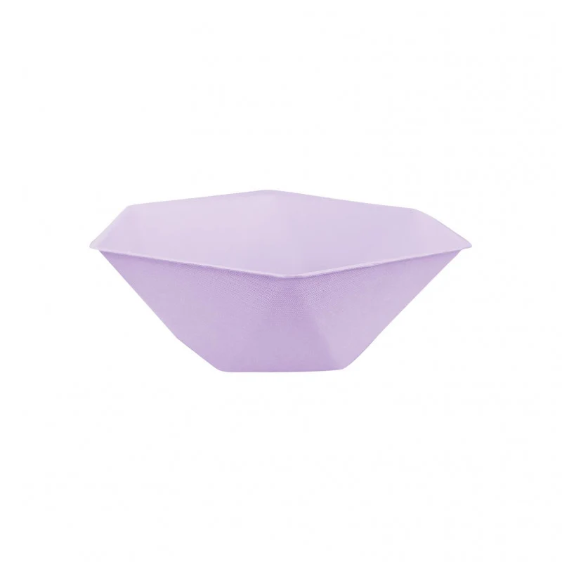 Piatto Fondo Biocompostabile Esagonale Viola 16 x 14 cm - 6 pezzi