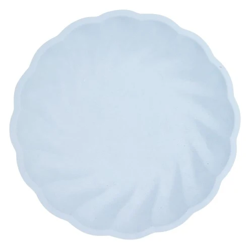 Piatto Piano Biocompostabile Tondo Blu 23 cm - 6 pezzi
