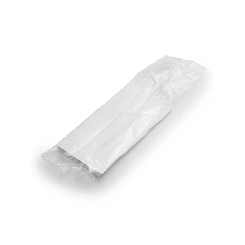 Bis Posate Plastica Trasparente + Tovagliolo 1 Velo - 500 pezzi