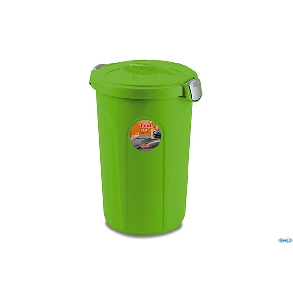 Bidone Tom 46lt 44,5x40 H61 Verde /Silver