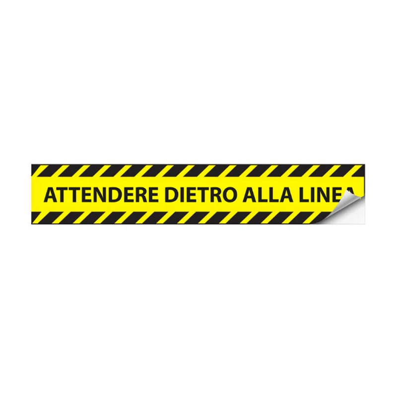 Adesivo "Attendere dietro la linea"