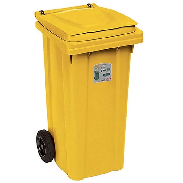 Bidone Immondizia Giallo 120lt Stefanplast