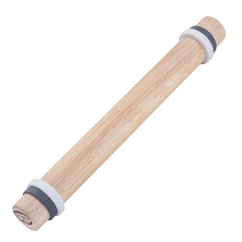Mattarello in legno, con anelli distanziatori, Linea Vintage