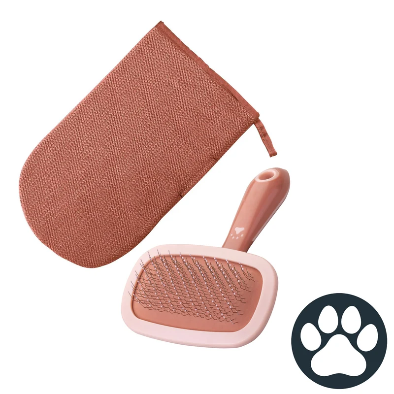 Set Spazzola cani e gatti, Guanto levapeli