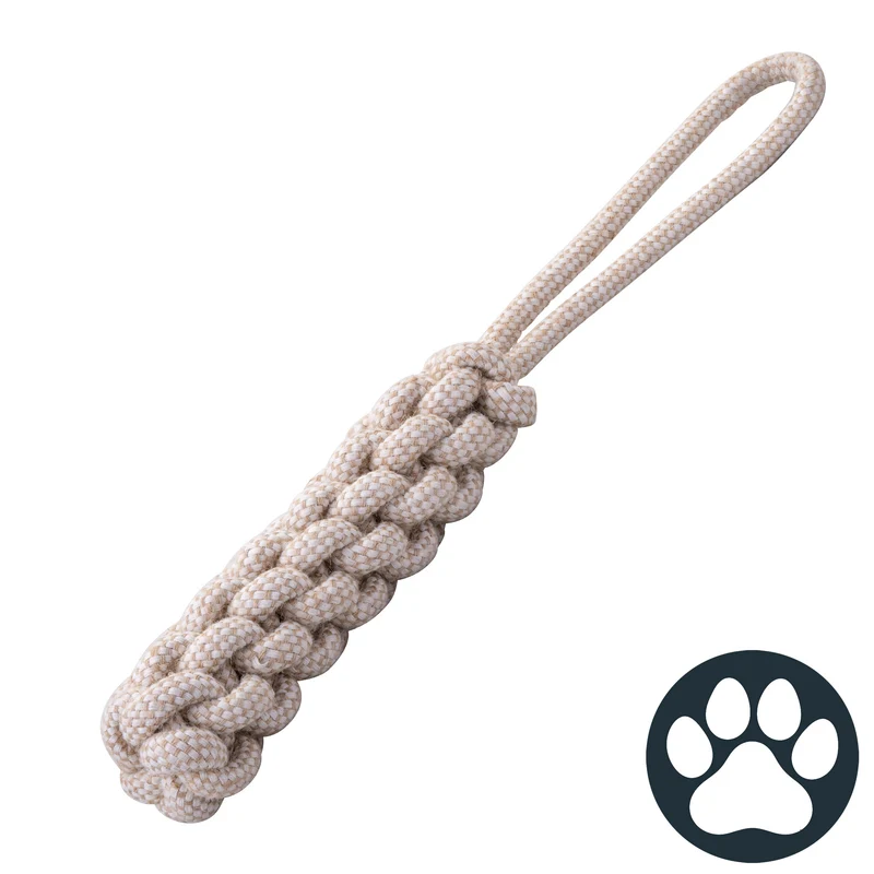 Treccia gioco corda per cani, in cotone, 40×8 cm