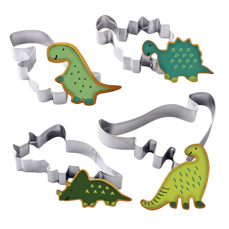 Taglia biscotti dinosauri, 4 pezzi