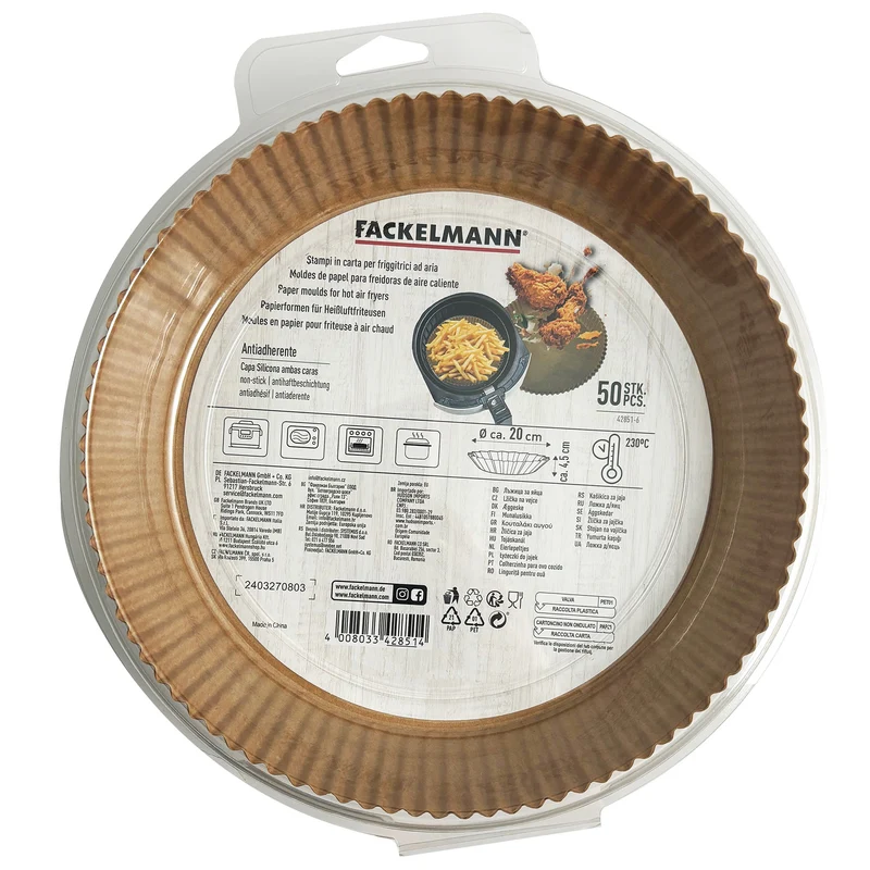 Stampi friggitrice ad aria, 20 cm, 50 pezzi