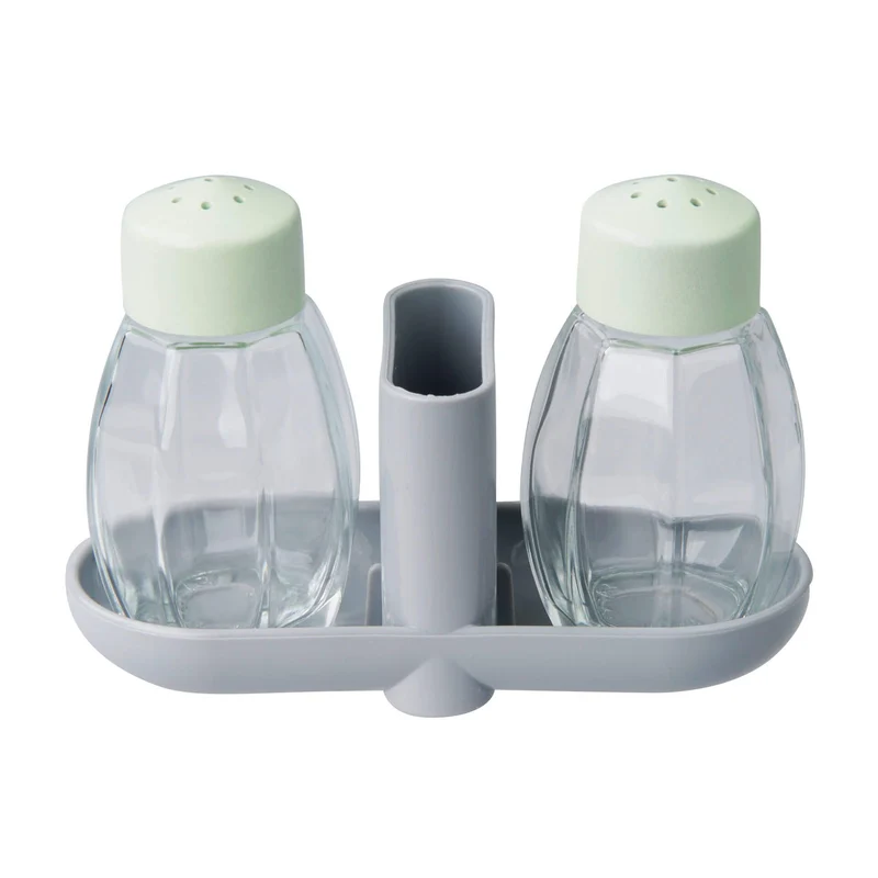 Set Sale e Pepe in plastica ecologica, con porta stuzzicadenti Linea Ecolution