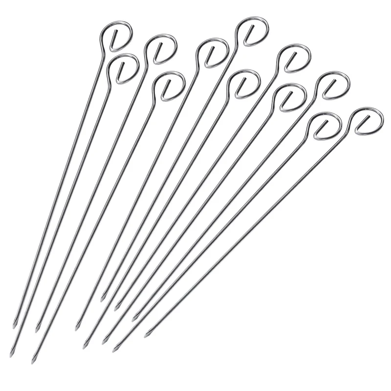 Set da 12 spiedi in acciaio Inox, 22cm