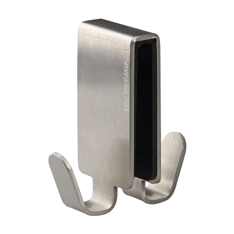 Gancio doppio per box doccia in acciaio Inox