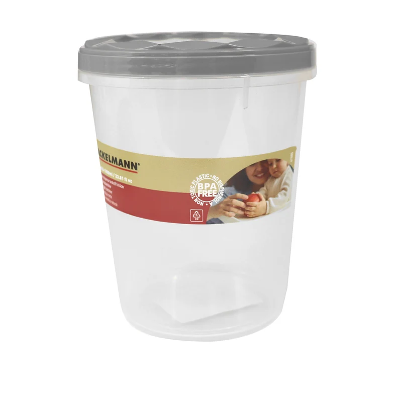 Contenitore con coperchio, tondo, 1000ml, Ø11x14 cm