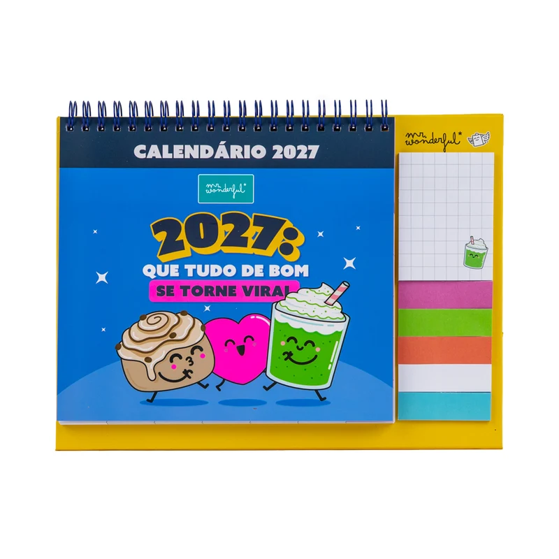 Calendário de mesa 2027 - Que tudo de bom se torne viral