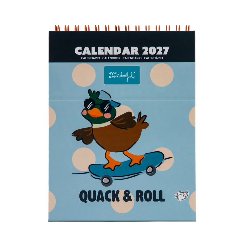 Calendario sobremesa 2027 - Quack & Roll