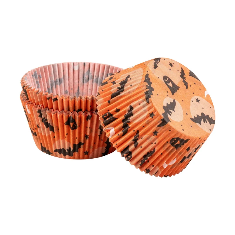 Set 50 Pirottini in Carta Halloween, per Cupcake e Muffin, Ø7x3 cm, Zenker