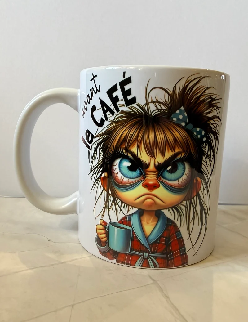 Tazza Divertente Caffè - Avant le Café & Complètement Caféiné
