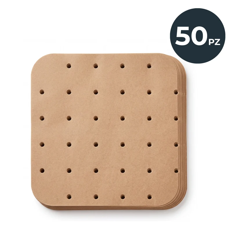 Stampi per friggitrice in carta forata, 50 pezzi, 22 cm