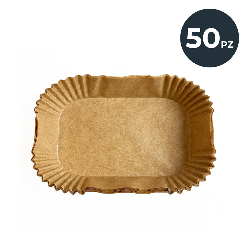 Stampi per friggitrice in carta, 50 pezzi, 22 x 14 x 4,5 cm
