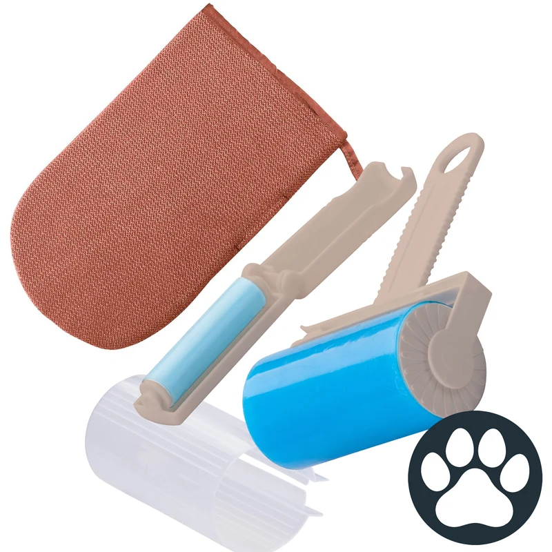 Set animali rimozione peli, guanto e rullo