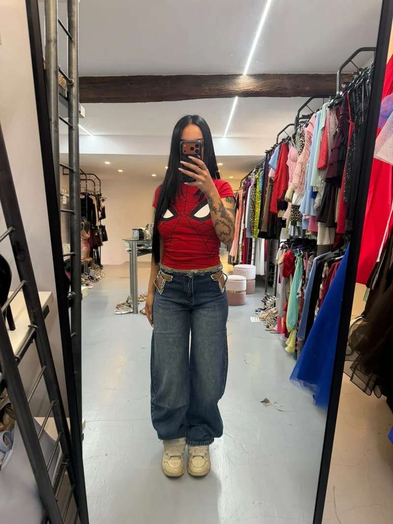 Jeans farfalle