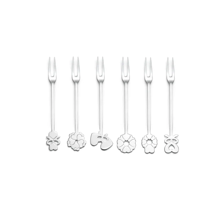 SET OF 6 APPETISER FORKS 'LOVE' "CUTLERY"