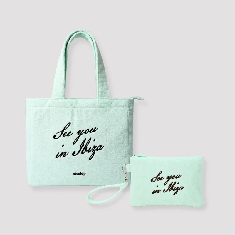 Tote Bag Spugna & Pochette Spugna Set - Ibiza