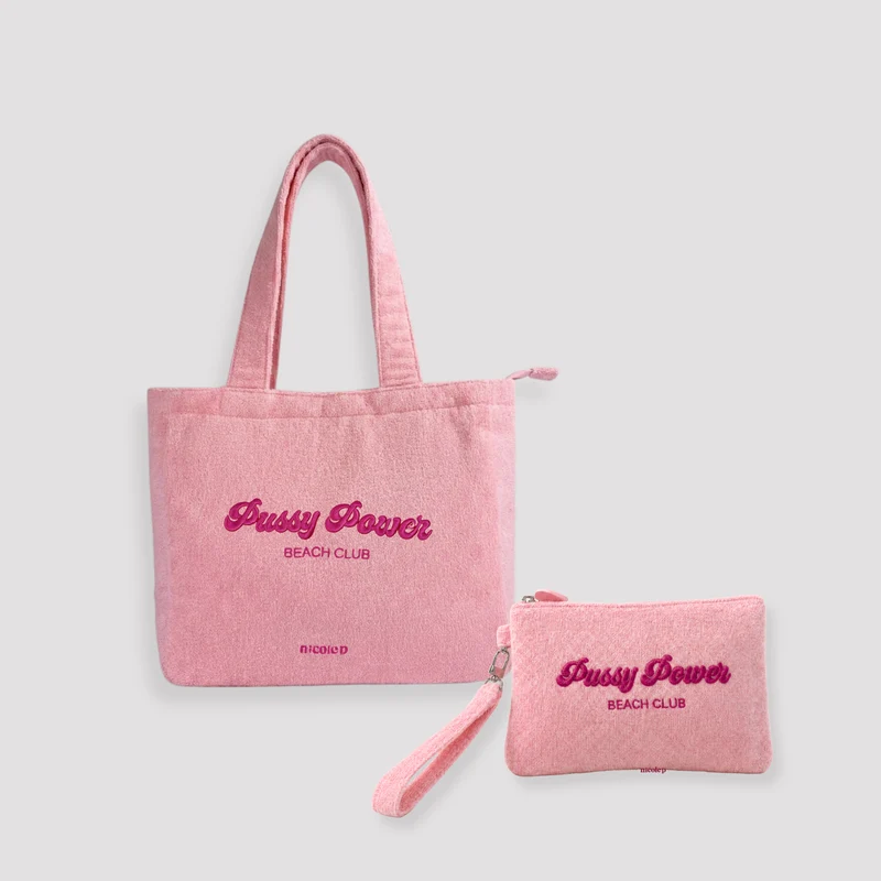 Tote Bag Spugna & Pochette Spugna Set - Pussy Power
