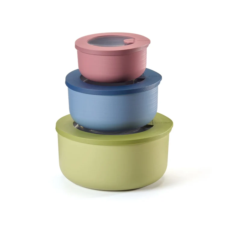 SET 3 CONTAINERS 'STORE&MORE BIO' "FOOD STORAGE" - ROUND