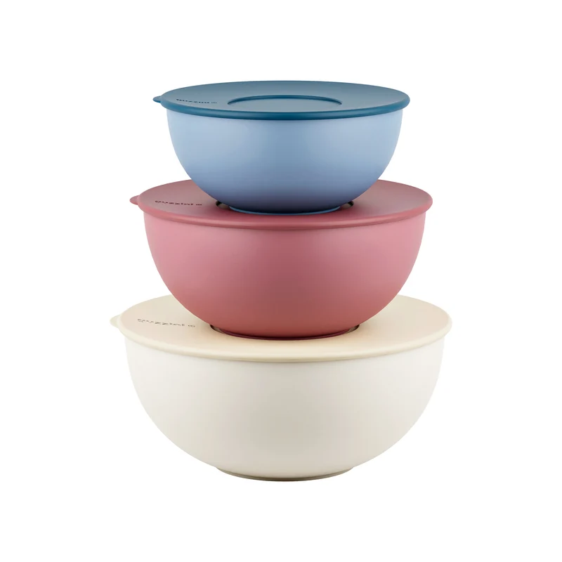 SET 3 CONTAINERS WITH LID 'EVERYWHERE BIO' "FOOD STORAGE"