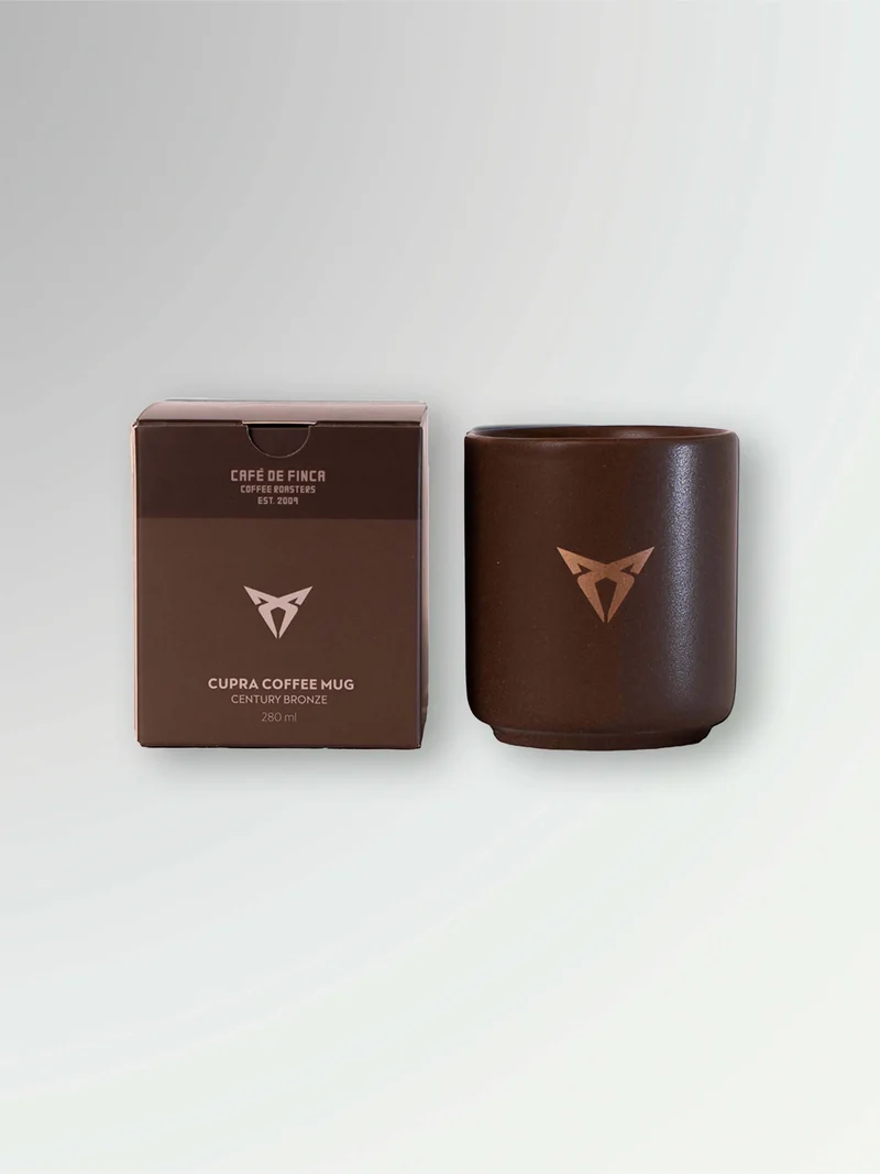 TAZA DE CAFÉ 280 ML MARRÓN TOBACCO - CAFÉ DE FINCA x CUPRA