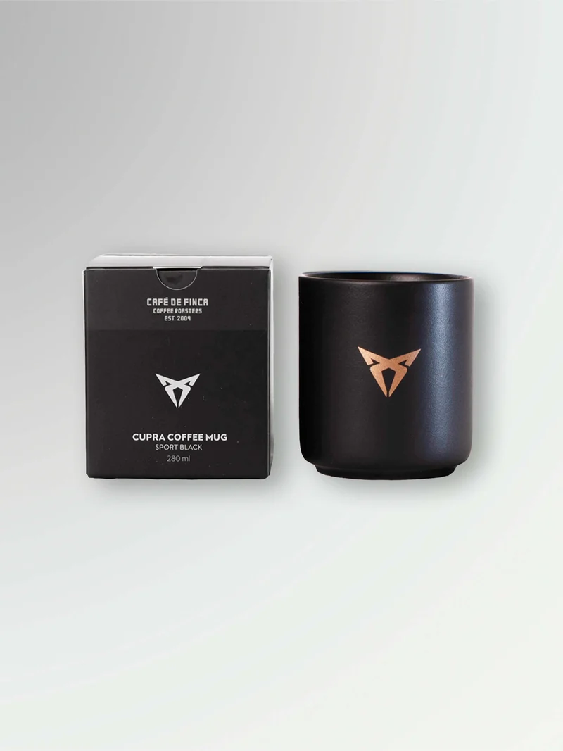 TAZA DE CAFÉ 280 ML NEGRO- CAFÉ DE FINCA x CUPRA