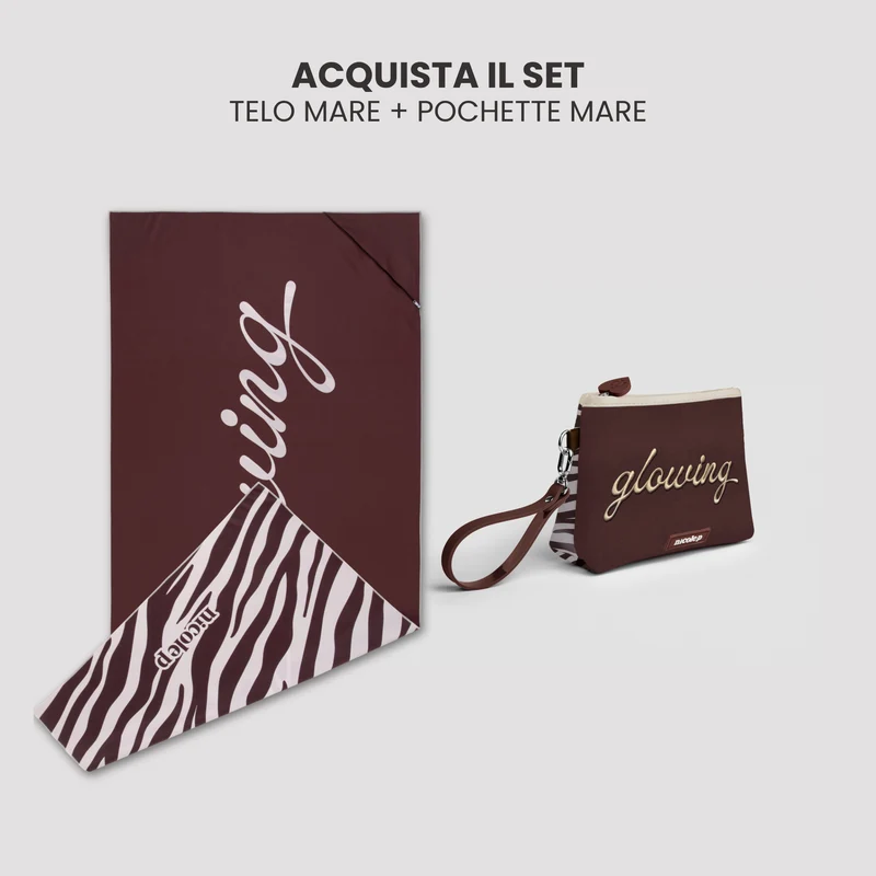 Telo Mare & Pochette Set - Glowing