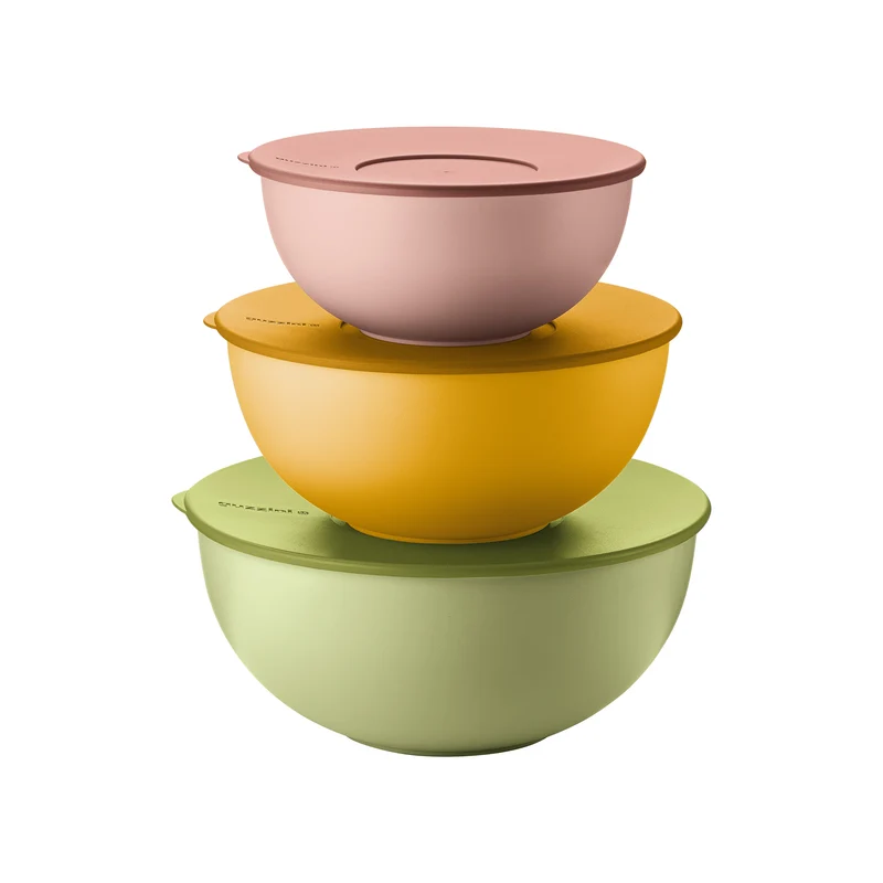 SET 3 CONTAINERS WITH LID 'EVERYWHERE BIO' "FOOD STORAGE"