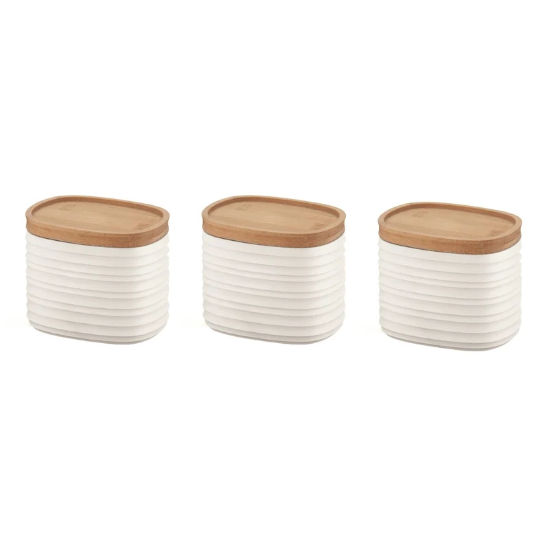 SET OF 3 STORAGE JARS "TIERRA"