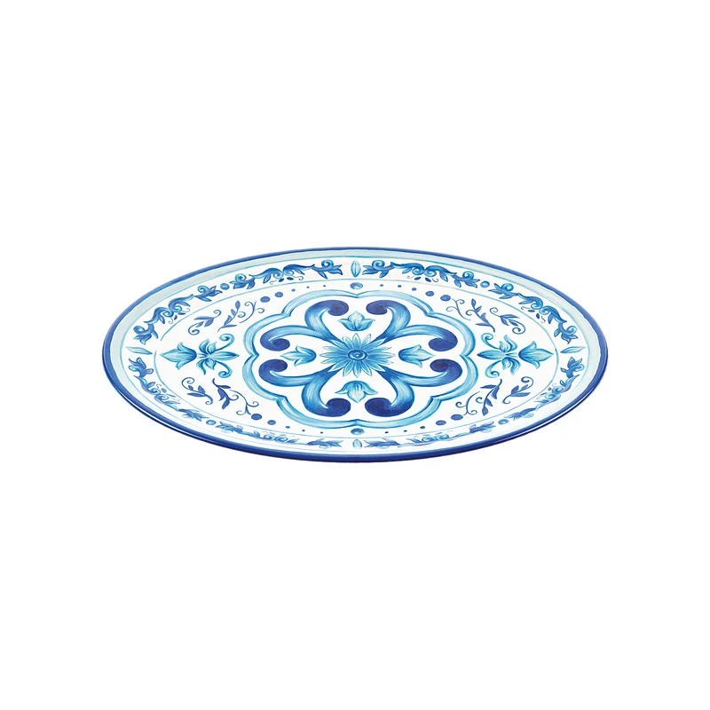 LARGE OVAL TRAY "BLUES"