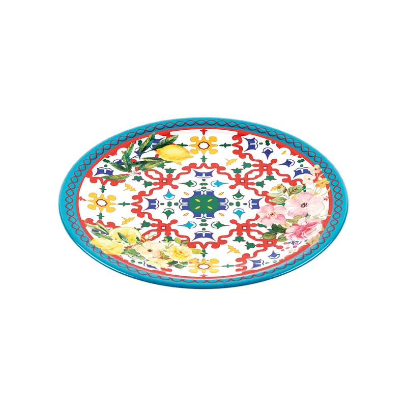 DINNER PLATE ''FLOWER&LEMON''