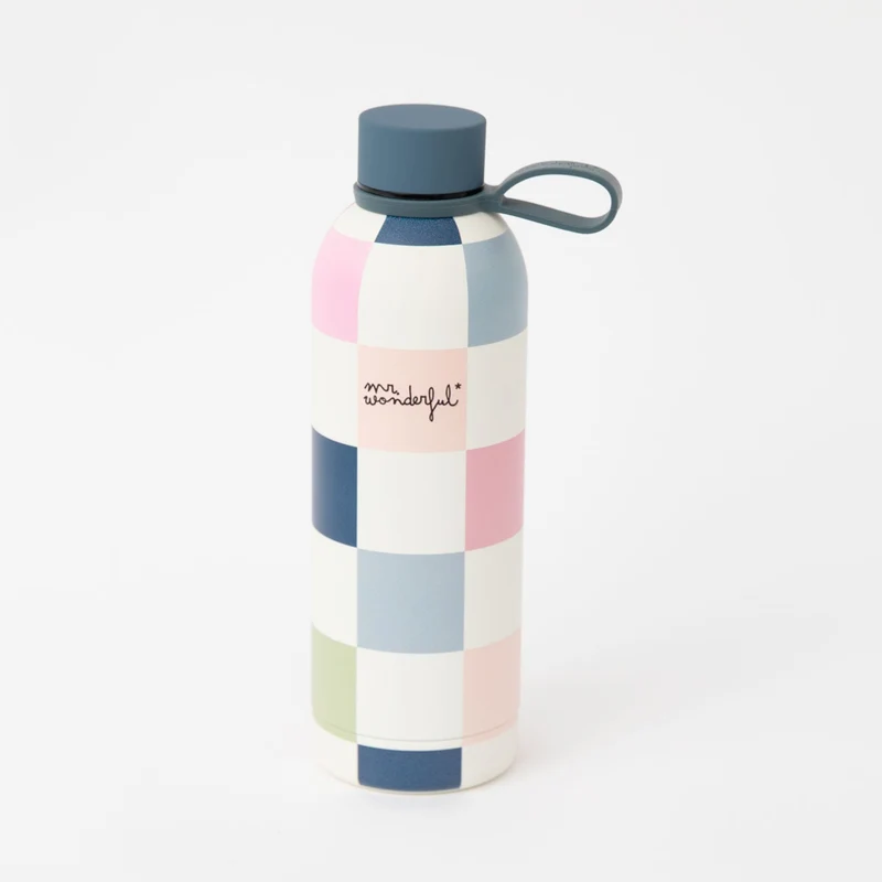 Botella térmica de 500ml - Checkered print