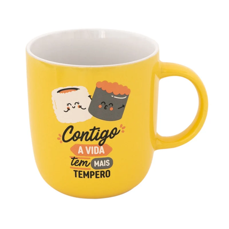 Caneca - Contigo a vida tem mais tempero