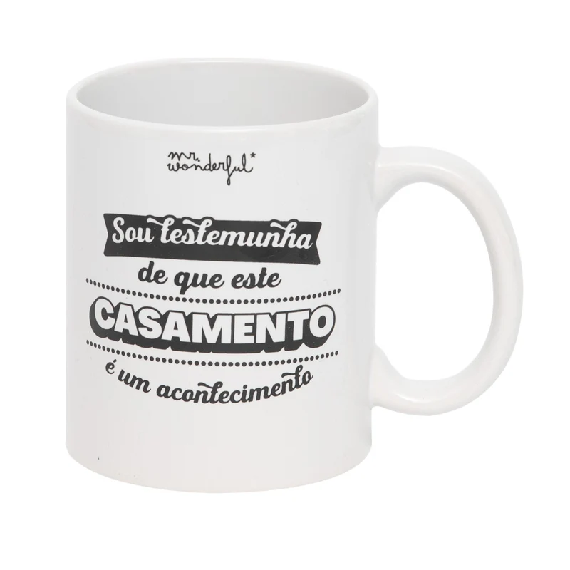 Caneca Iconic - Sou testemunha de que este casamento é um acontecimento