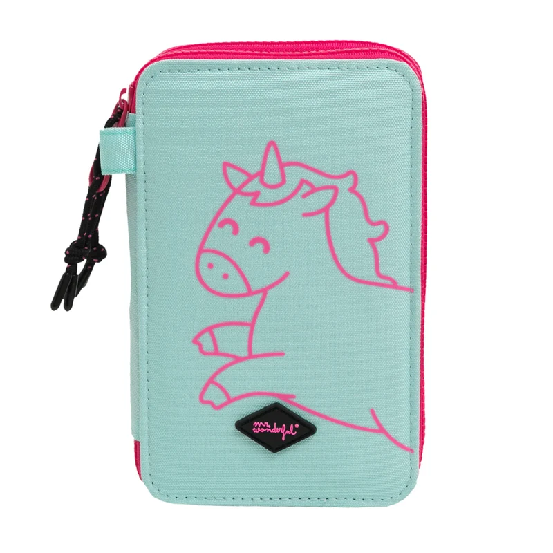 Estuche escolar completo con 2 compartimentos mint - My creativity has no limits