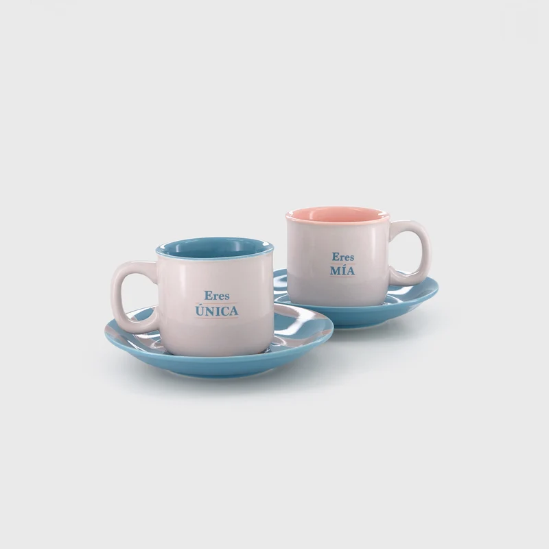 Set de 2 tazas espresso - Eres única. Eres mía.
