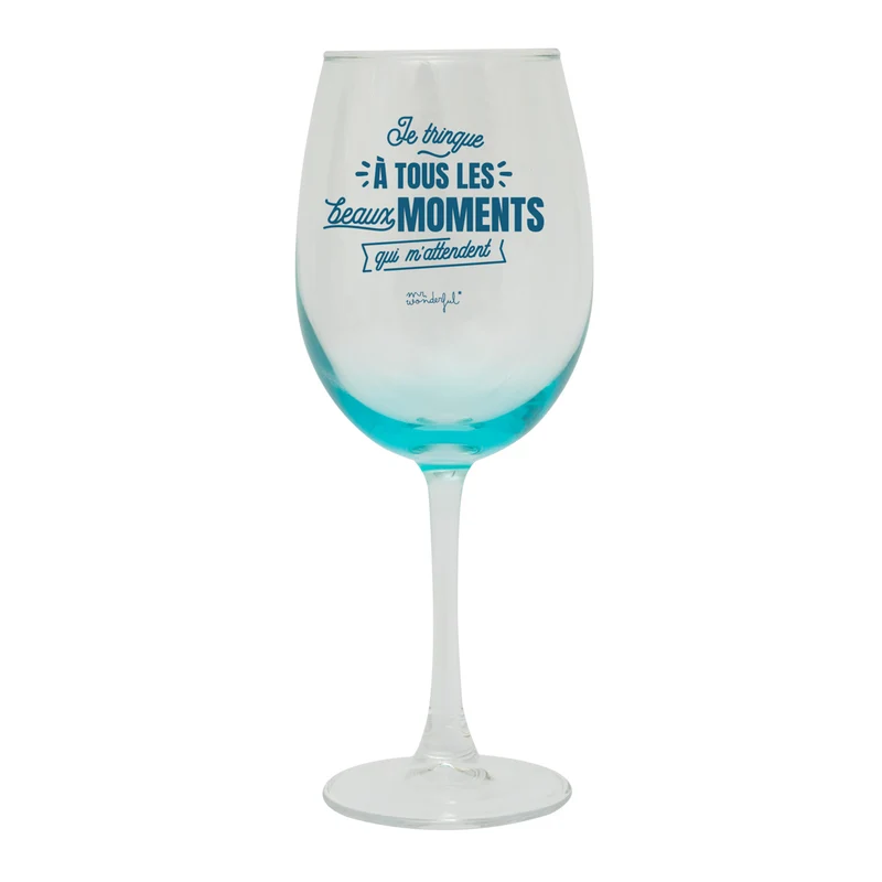 Verre à vin - Je trinque à tous les beaux moments qui m’attendent