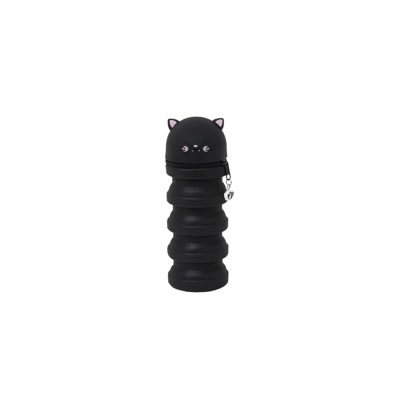 Estuche extensible de silicona - Gato negro