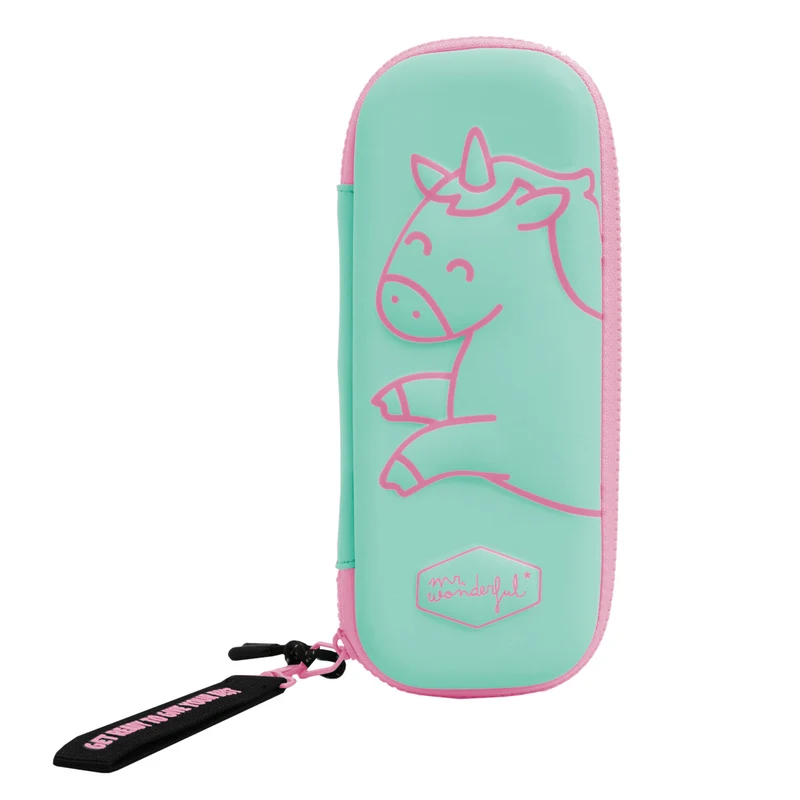 Estuche Unicornio con relieve Mint - Get ready to give your best