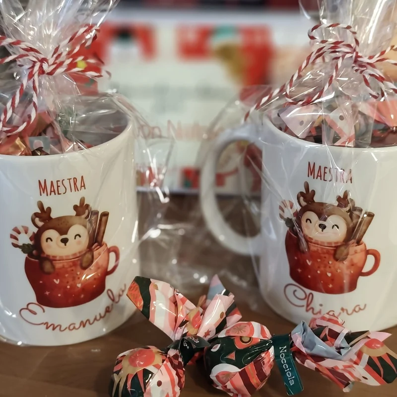 Tazza Natale Maestra con cioccolatini