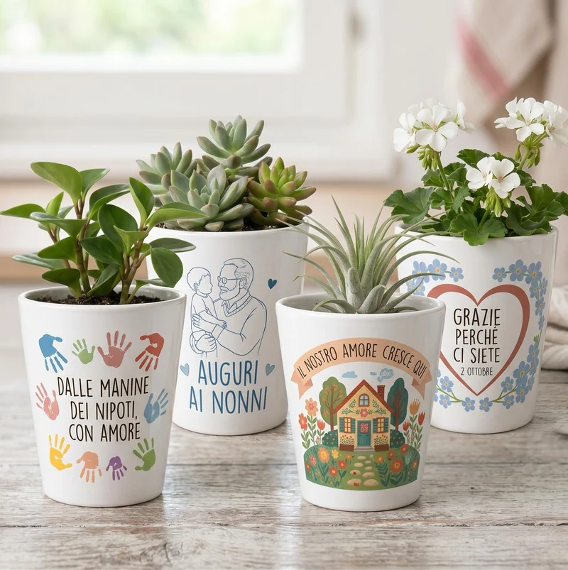 Vaso per i Nonni in ceramica Personalizzato