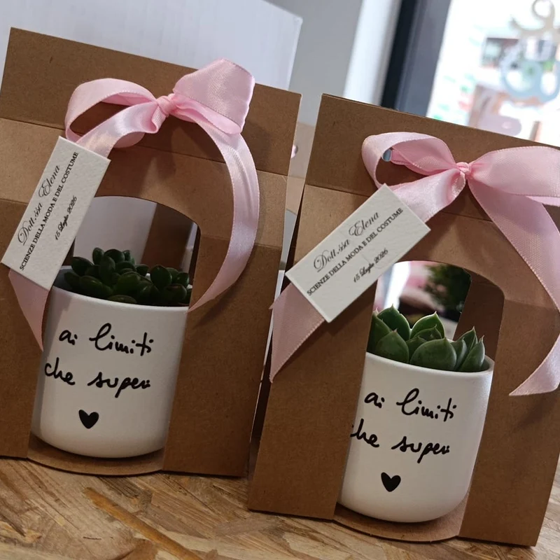 bomboniera con vasetto personalizzato