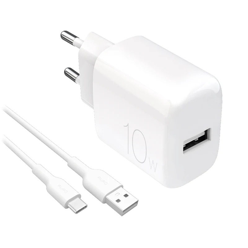 Kit Energia 10W USB‑A + cavo USB‑C