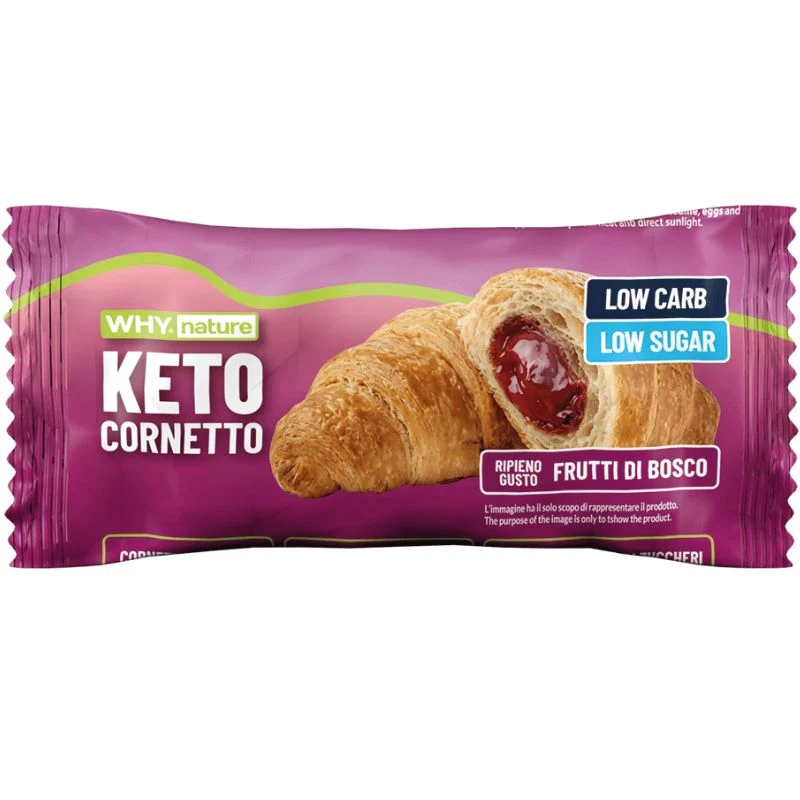 Why Nature Keto Cornetto Ripieno Ai Frutti Di Bosco 50 Grammi